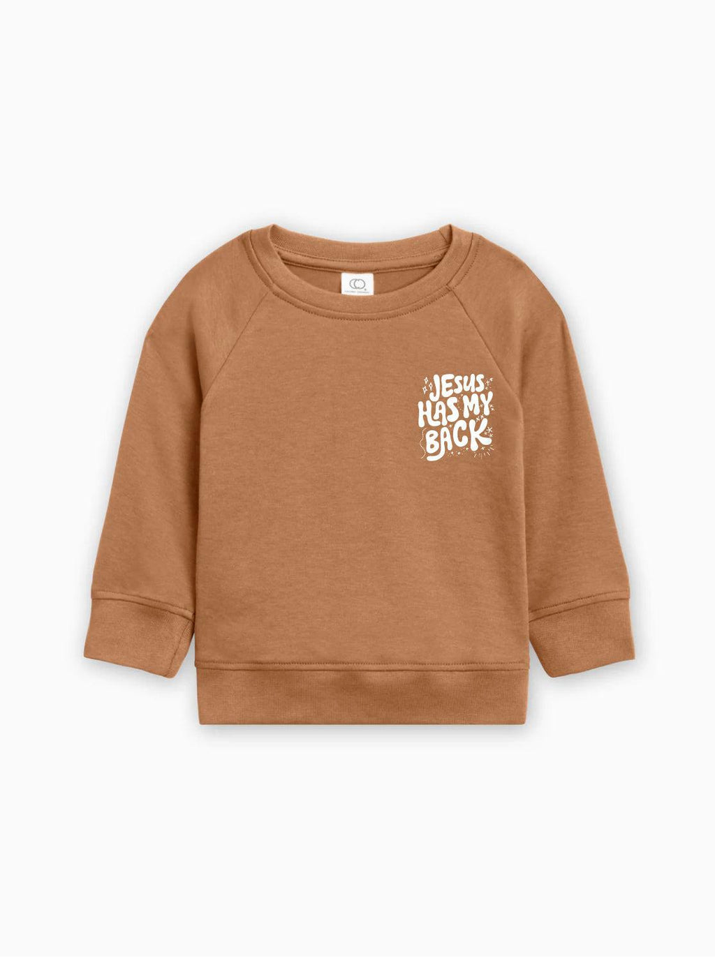 Jesus has my back Christian Organic Cotton Toddler Kids Pullover